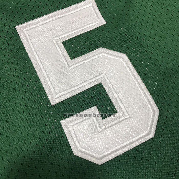 Camiseta Boston Celtics Kevin Garnett NO 5 Hardwood Classics Throwback Verde